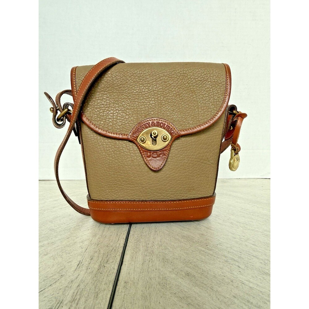 Dooney & Bourke R79 Mini Bag Cavalry Spectator Brown All Weather Leather Vintage